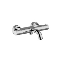 Carimali 21605-CR Настенный термостатический смеситель для ванны, 2 потока, латунные ручки