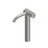 QuadroDesign HUM 2402AS Смеситель для раковины на 1 отверстие из столешницы с прогрессивным картриджем, высокий, цвет Brushed Stainless Steel