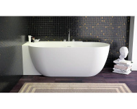 Knief K.Stone 0600-613 L ванна LOTUS CORNER L в левый угол, 190x95x63Hсм, с щелевым с/п, бел/мат.