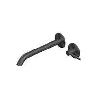 QuadroDesign FFQT 2111TON Смеситель для раковины на 2 отверстия из стены 250mm, цвет Black Gold